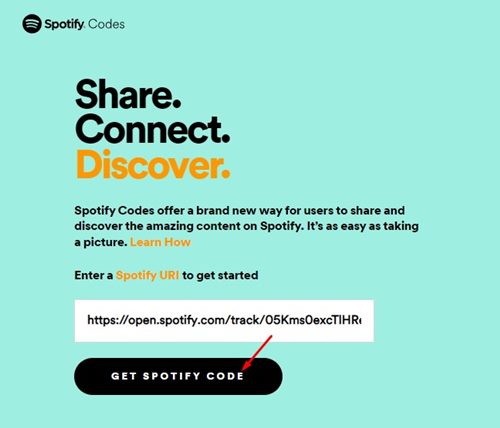 Obter código do Spotify