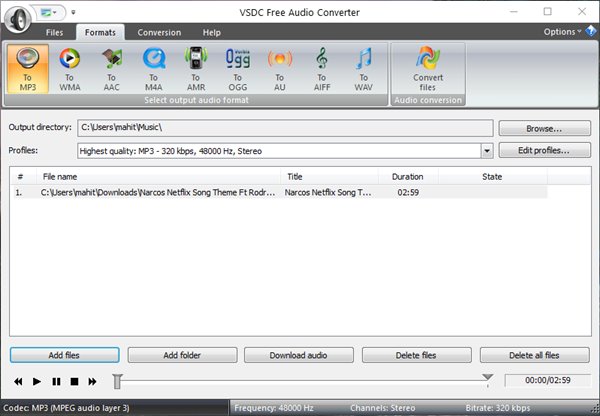 VSDC Free Audio Converter