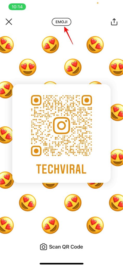 Generate QR code with emoji instagram