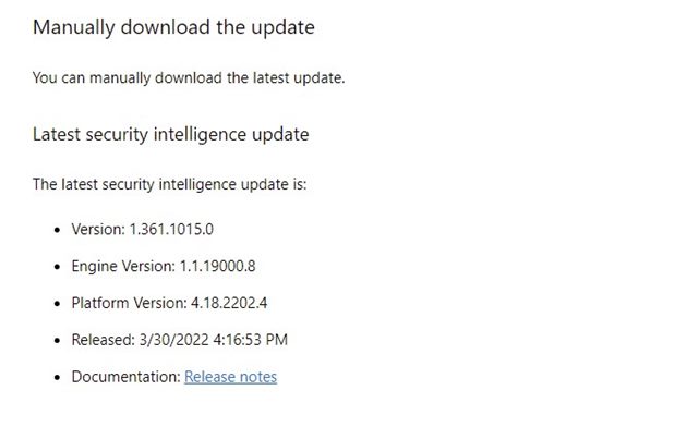 Microsoft Defender updates