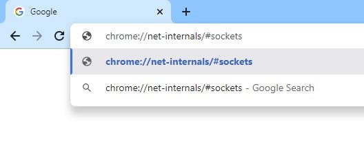 chrome://net-internals/#sockets