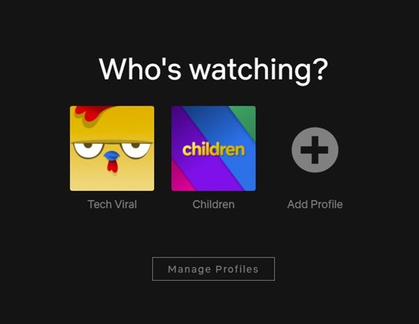 Create Netflix Profile on Desktop