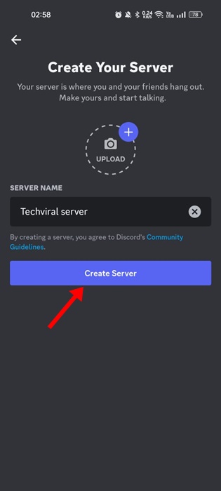 Crear servidor