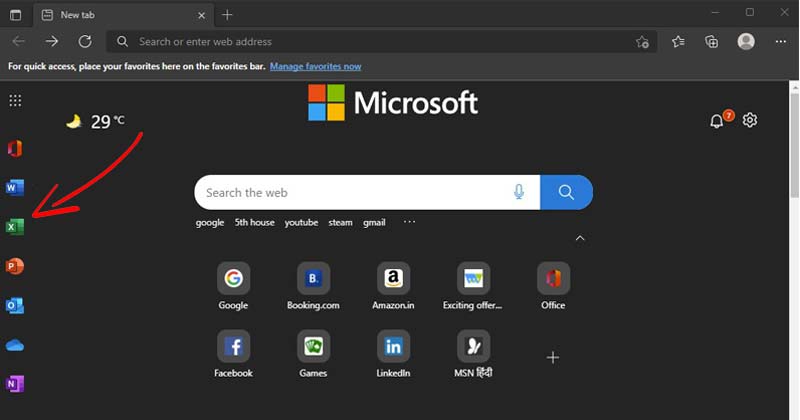 Az új Office oldalsáv engedélyezése a Microsoft Edge-ben