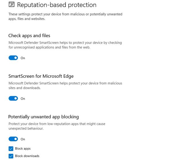 How to Enable Reputation Based Protection in Windows 11 - 1