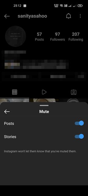 turn on the toggle for Posts & Stories