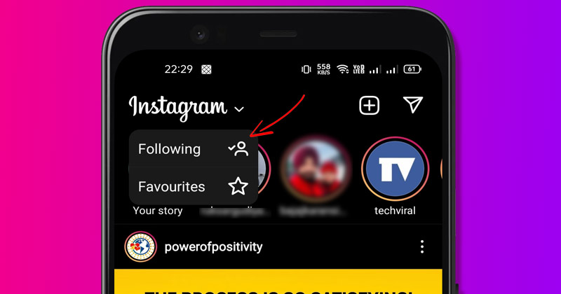 A „Kedvencek” és a „Követés” funkció használata az Instagramon