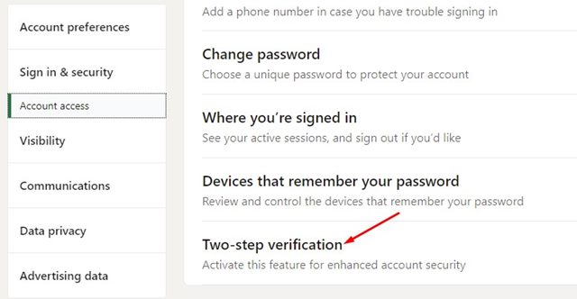 Two step verification enabled перевод