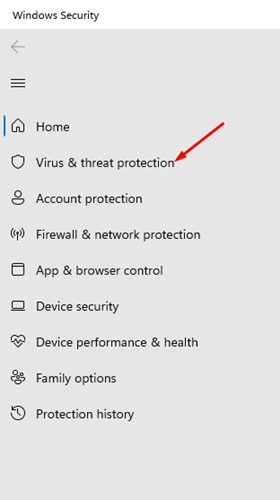 Virus & threat protection