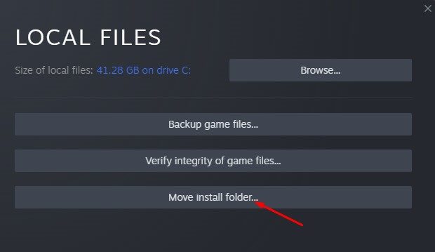 Move Install folder
