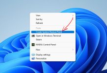 How to Add 'Create System Restore Point' Option in the Context Menu