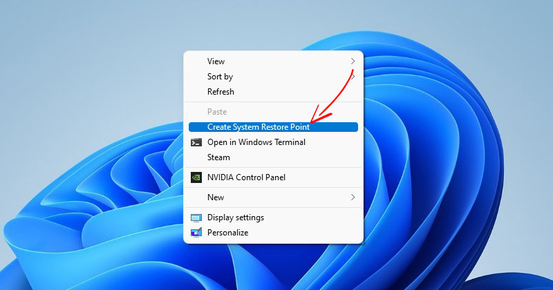 How to Add 'Create System Restore Point' Option in the Context Menu