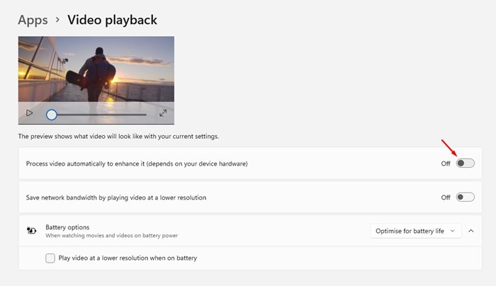 How to Change Playback Settings to Enhance Videos in Windows 11 - 81