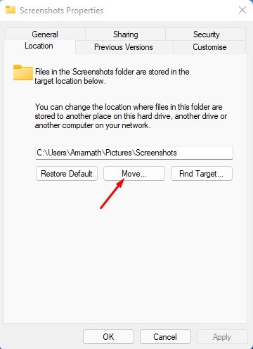 How to Change the Screenshot Folder Location in Windows 11 - 48