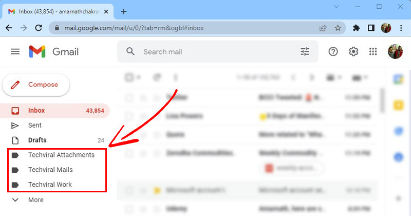 Create Labels in Gmail to Organize your Emails