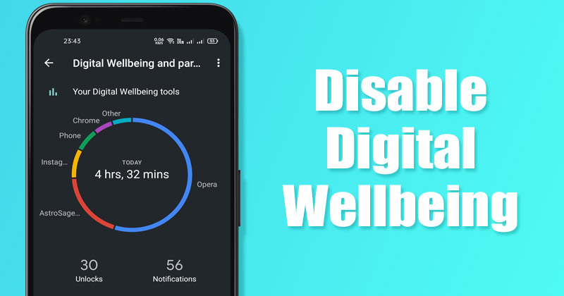 Como desativar o bem-estar digital no dispositivo Android