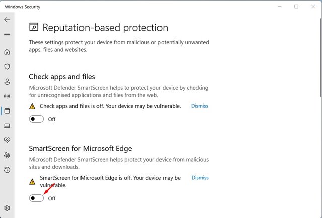SmartScreen for Microsoft Edge