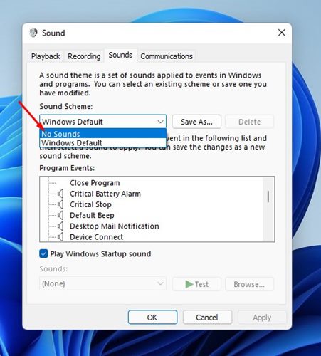 How to Disable all System Sounds in Windows 11 - 62