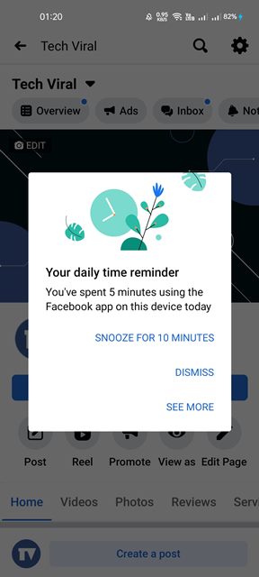 How to Set Daily Time Reminder Alert on Facebook App - 52