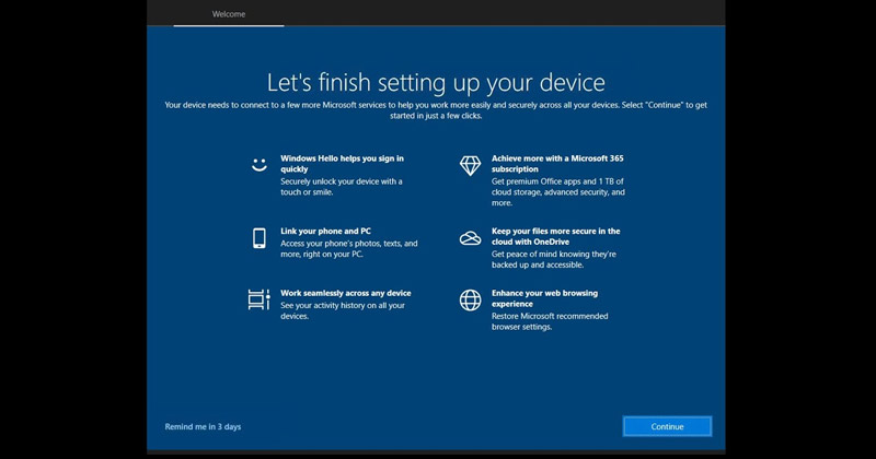 How to Disable 'Let's Finish Setting Up Your Device' Screen in Windows 11