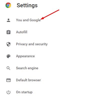 select the You and Google section