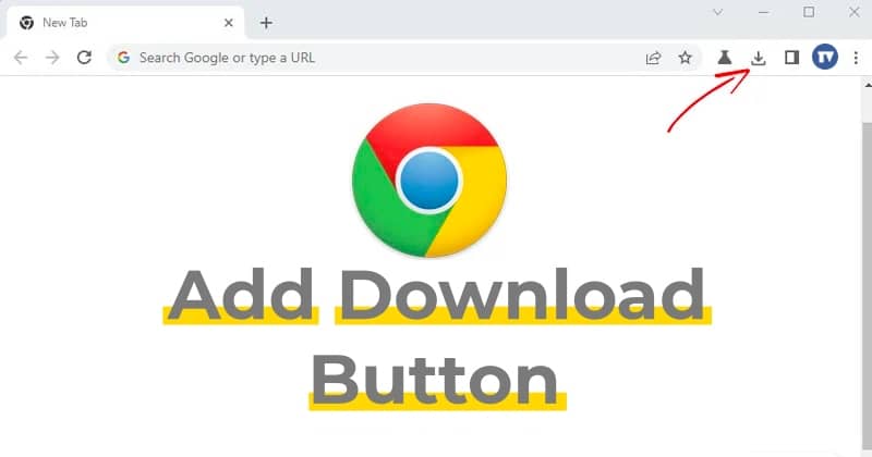 Letöltés gomb hozzáadása a Chrome eszköztárához