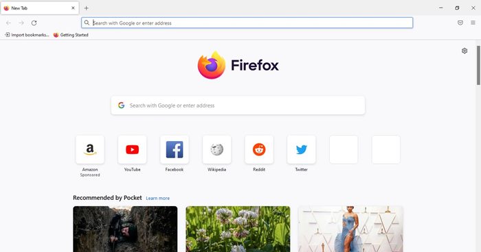 abra o navegador Firefox