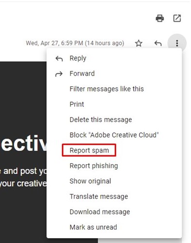Reportar spam
