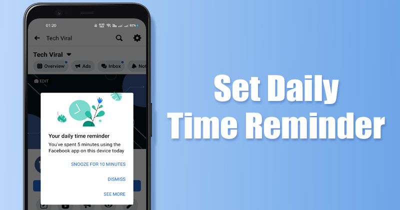 How to Set Daily Time Reminder Alert on Facebook App