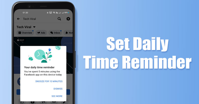 How to Set Daily Time Reminder Alert on Facebook App - 89