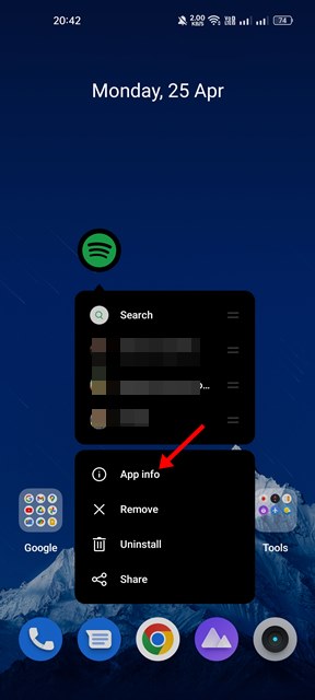 Force Stop the Spotify App