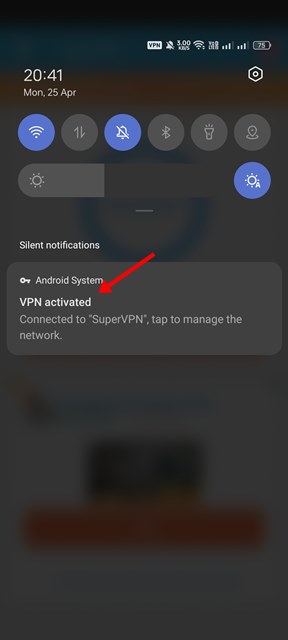 Disable the VPN/Proxy Settings
