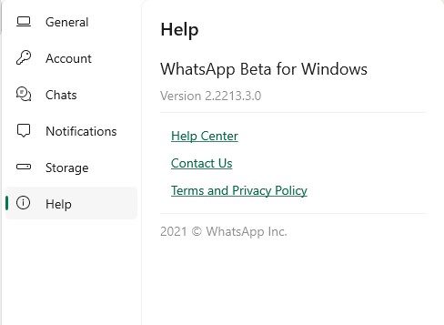 Atualize o aplicativo WhatsApp Desktop