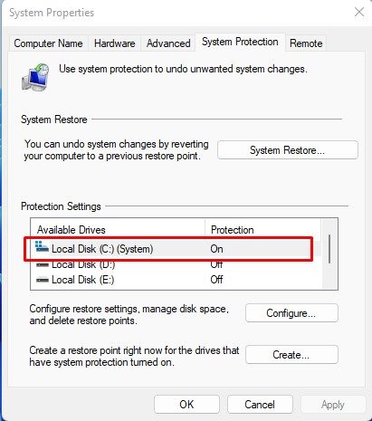 select your system installation drive