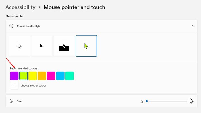 How to Change Mouse Pointer Size   Style in Windows 11 - 4