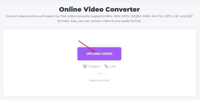 visitare il sito web di video-converter-online