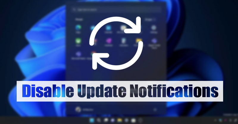 How to Hide Display Options for Update Notifications in Windows 11