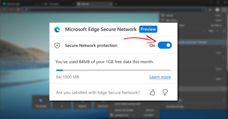 How to Try the Free VPN Service of Microsoft Edge Browser