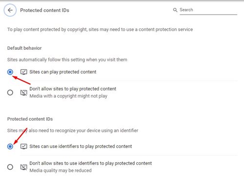 Sites can use identifiers to play protected content