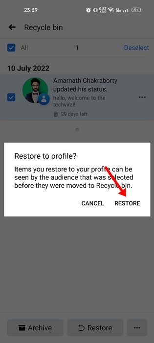 Restore