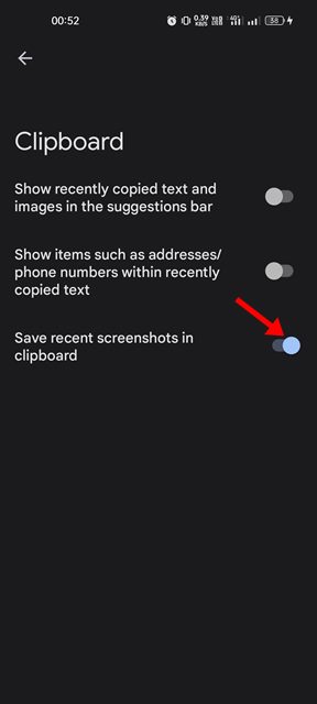 Save recent screenshots in Clipboard