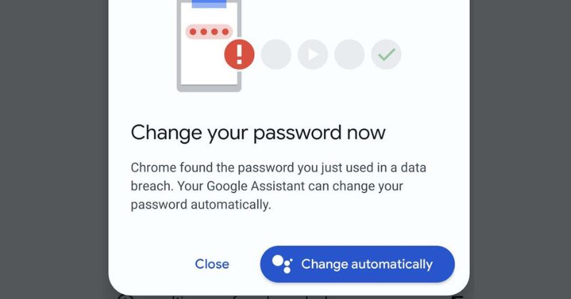 Google Assistant no Chrome pode alterar automaticamente senhas violadas