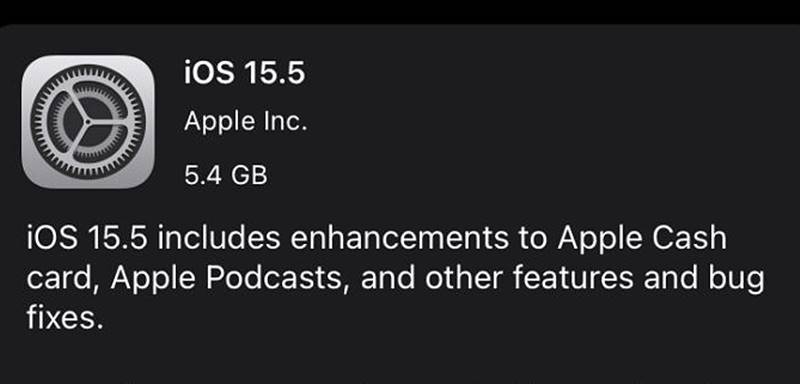 Đây là danh sách các tính năng mới của iOS 15.5, iPadOS 15.5 và watchOS 8.6