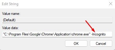 "C:Program FilesGoogleChromeApplicationchrome.exe" - 시크릿