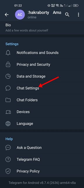 Chat Settings