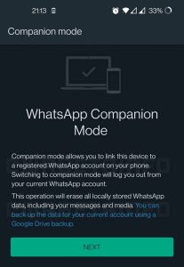 WhatsApp Started Testing a Companion Mode for Multi device - 97