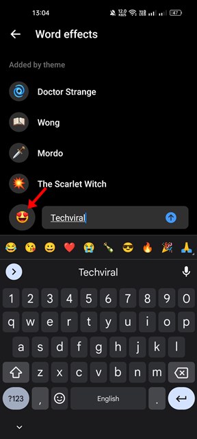 select the emoji