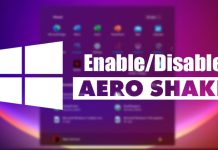 How to Enable or Disable Aero Shake in Windows 11