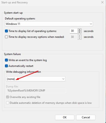 How to Disable Crash Dumps Creation on Windows 11 - 57