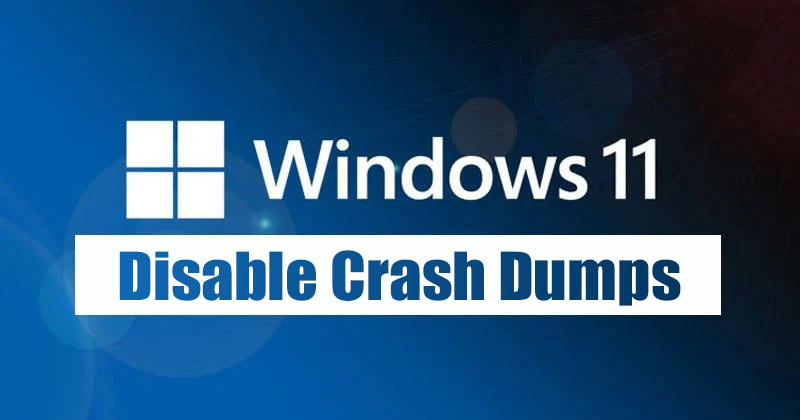 How to Disable Crash Dumps Creation on Windows 11